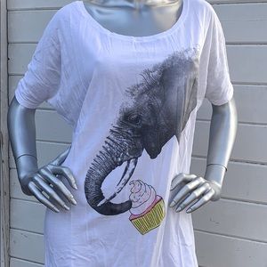 South Parade elephant/ cupcake tee